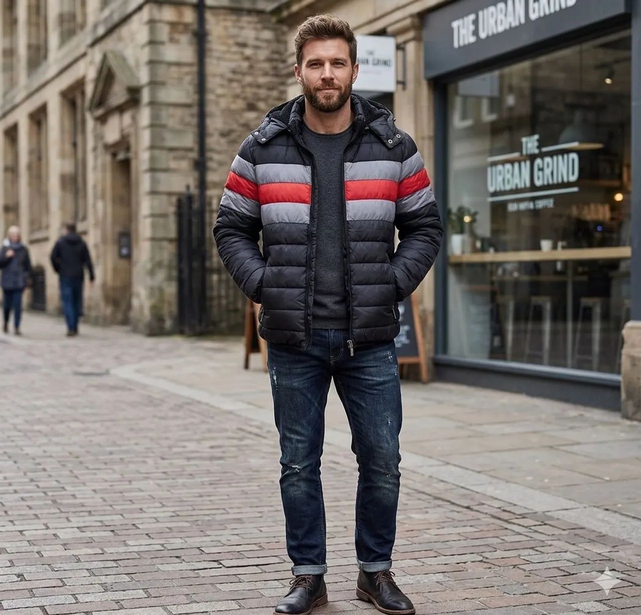 Jaqueta bomber masculina com capuz - Foto 3