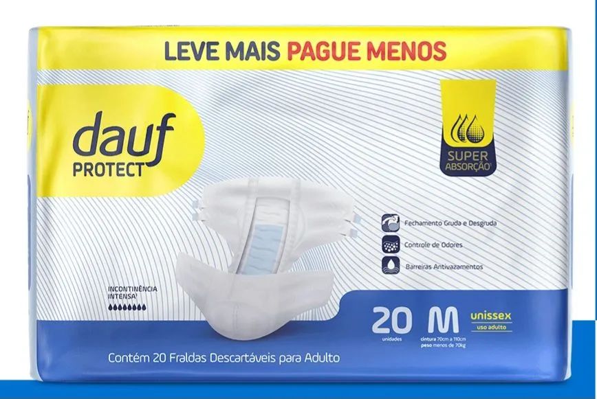Fralda descartáveis dauf. DOIS PACOTE POR 4