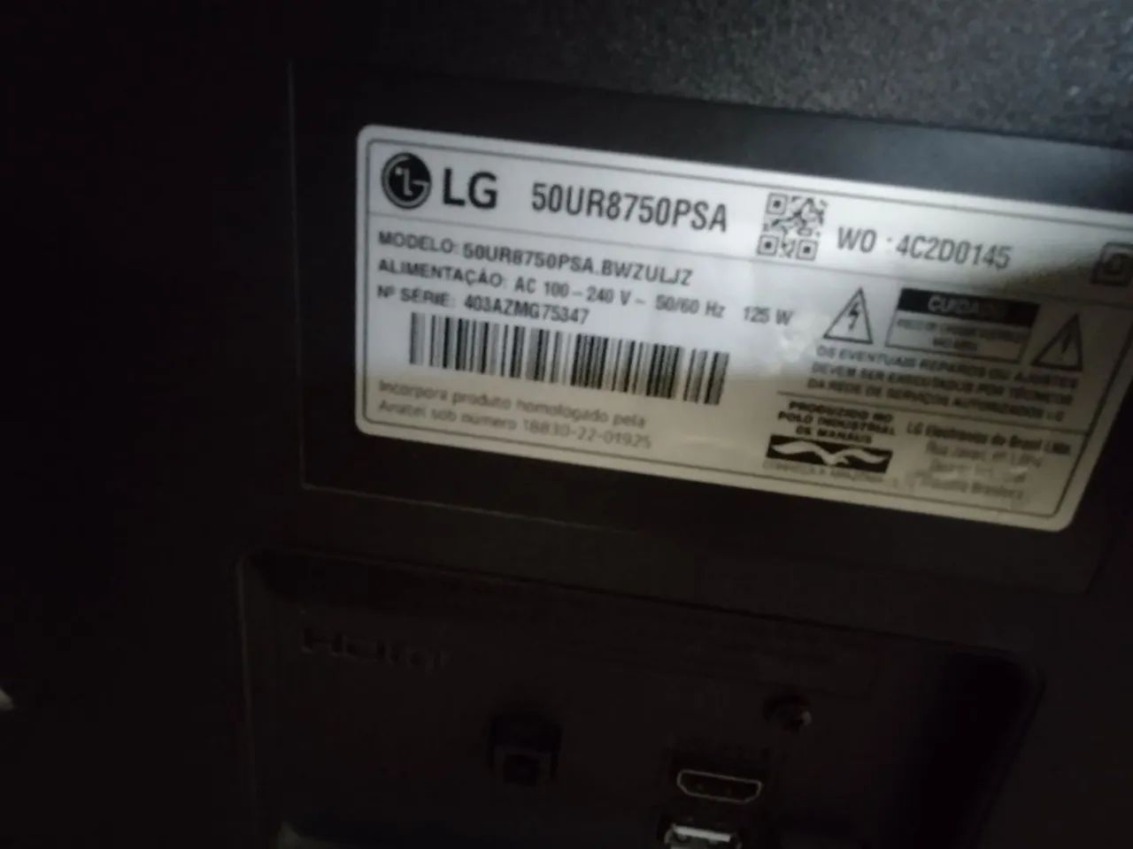 Placa principal da tv LGUR8750PSA