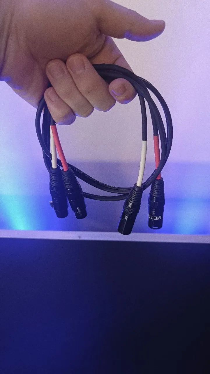 Cabo de Áudio Estéreo XLR Duplo Philips 2x0.50mm² - 1 MT