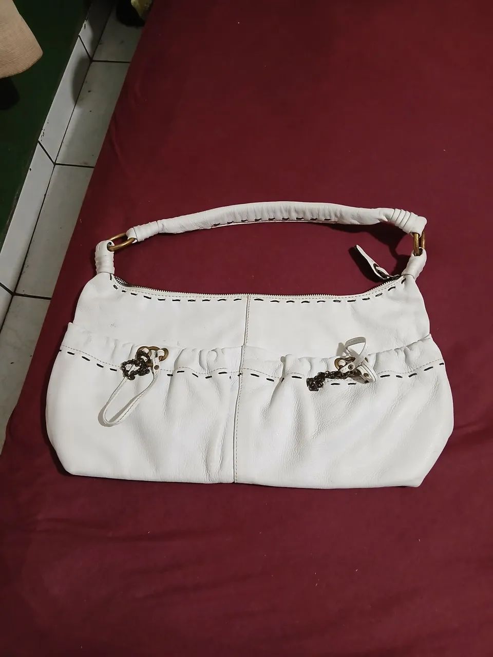 Bolsa de couro legítimo marca ZEFERINO  LARG 45CM ALT 25CM  - Foto 4