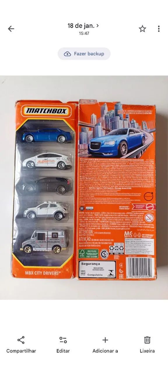 pack original Matchbox (Mattel) "MBX City