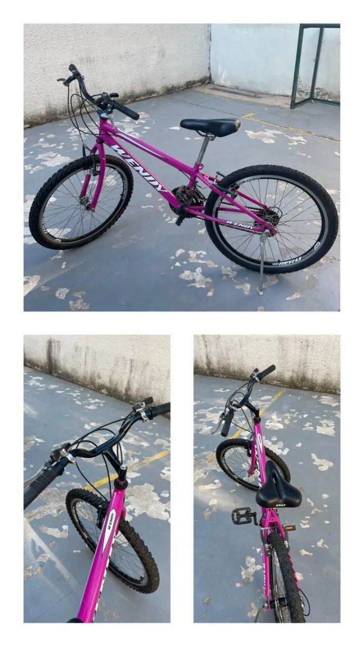 Bicicleta rosa aro 24