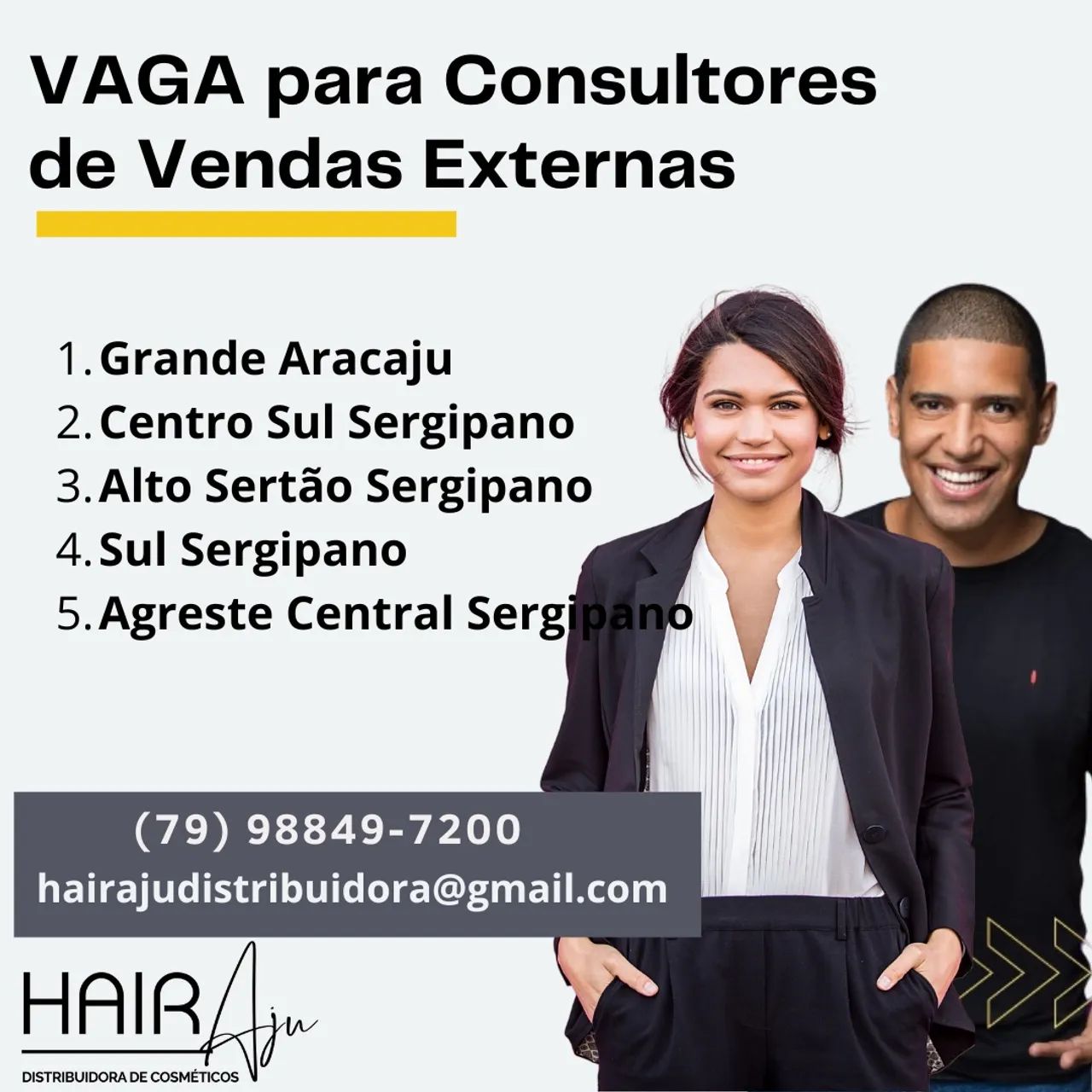Vaga para Consultor de Vendas Externas