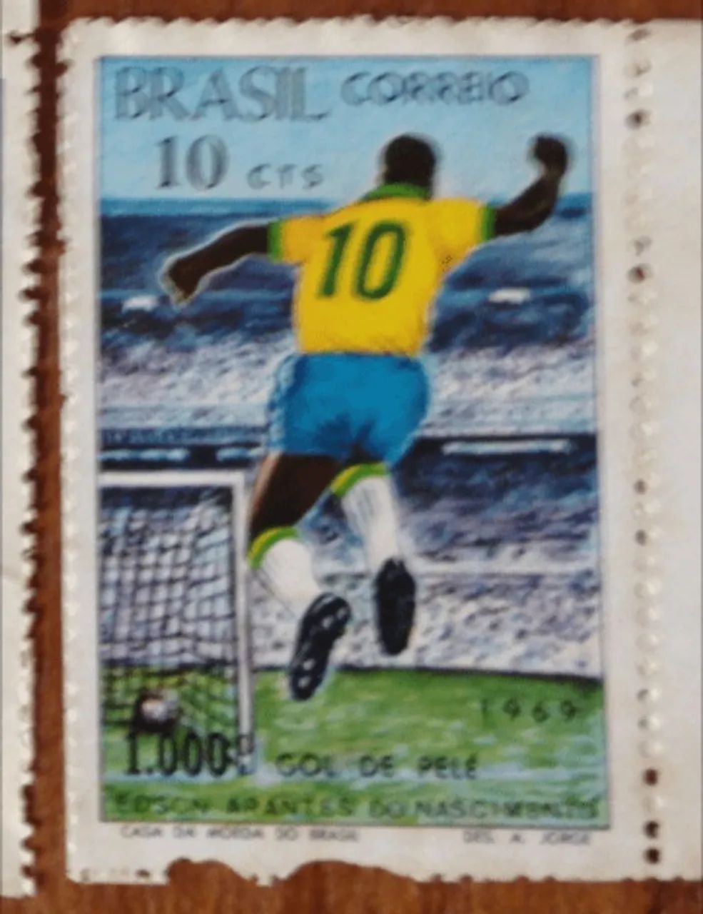 3 selos comemorativo milésimo gol do pelé 1969 - Foto 4