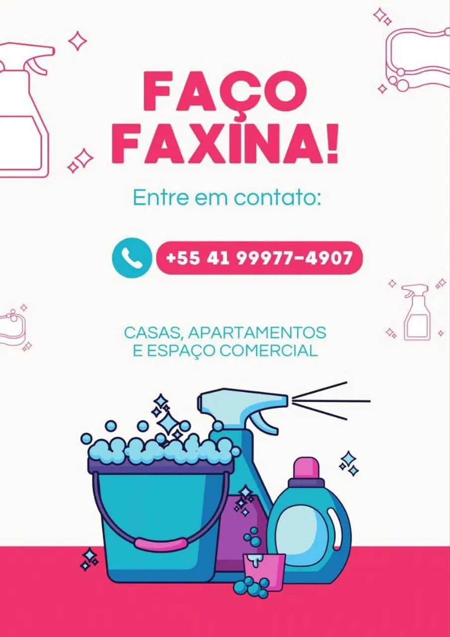 Trabalho com limpeza em geral