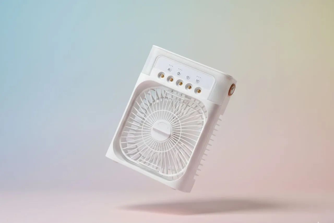 Ventilador e Umidificador de Mesa com Luz Led
