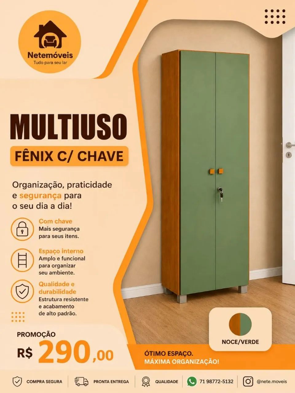 Multiuso com tranca