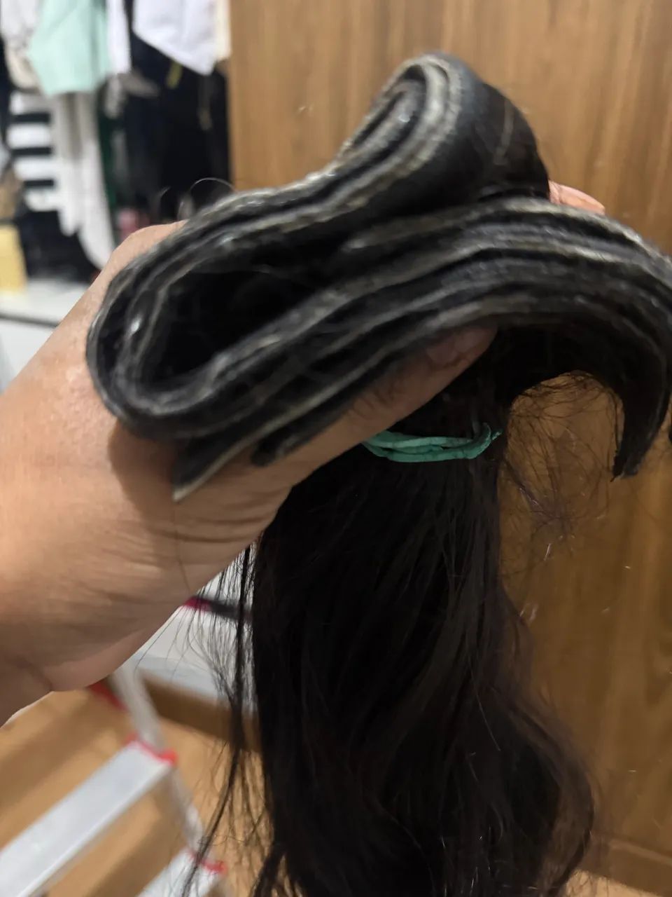 ? Mega Hair Cabelo Humano - Preto / Ondulado - Foto 3
