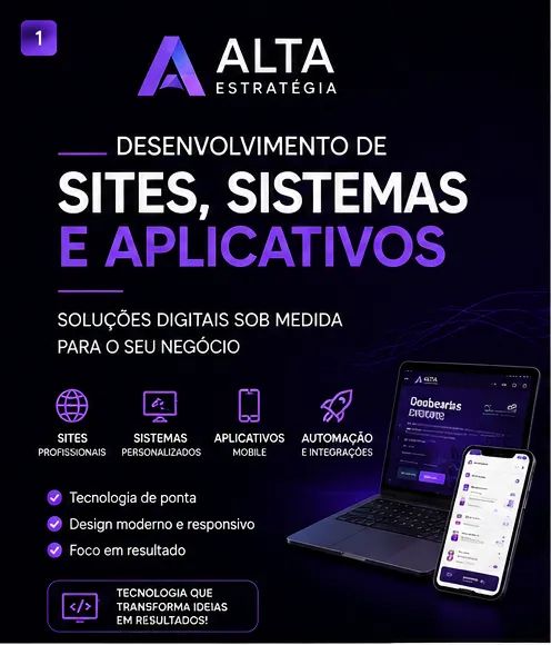 Programador | sites Sistemas Apps e Automação | Orçamento Gratuito 