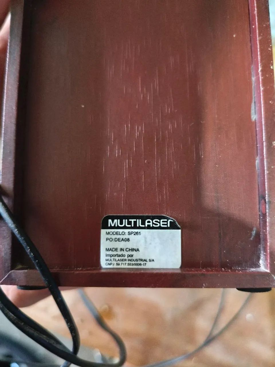 Caixa de som madeira multilaser 6w rms sp261 - Foto 4