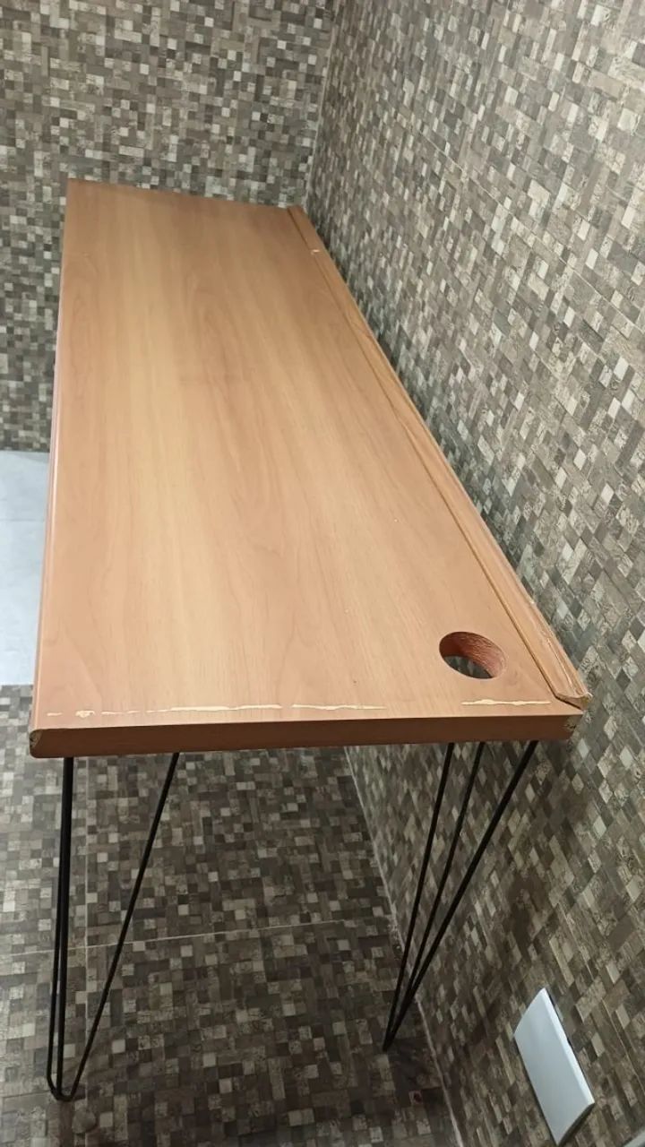 Bancada de Escritório em MDF com Prateleira - Ideal para Home Office - Foto 3