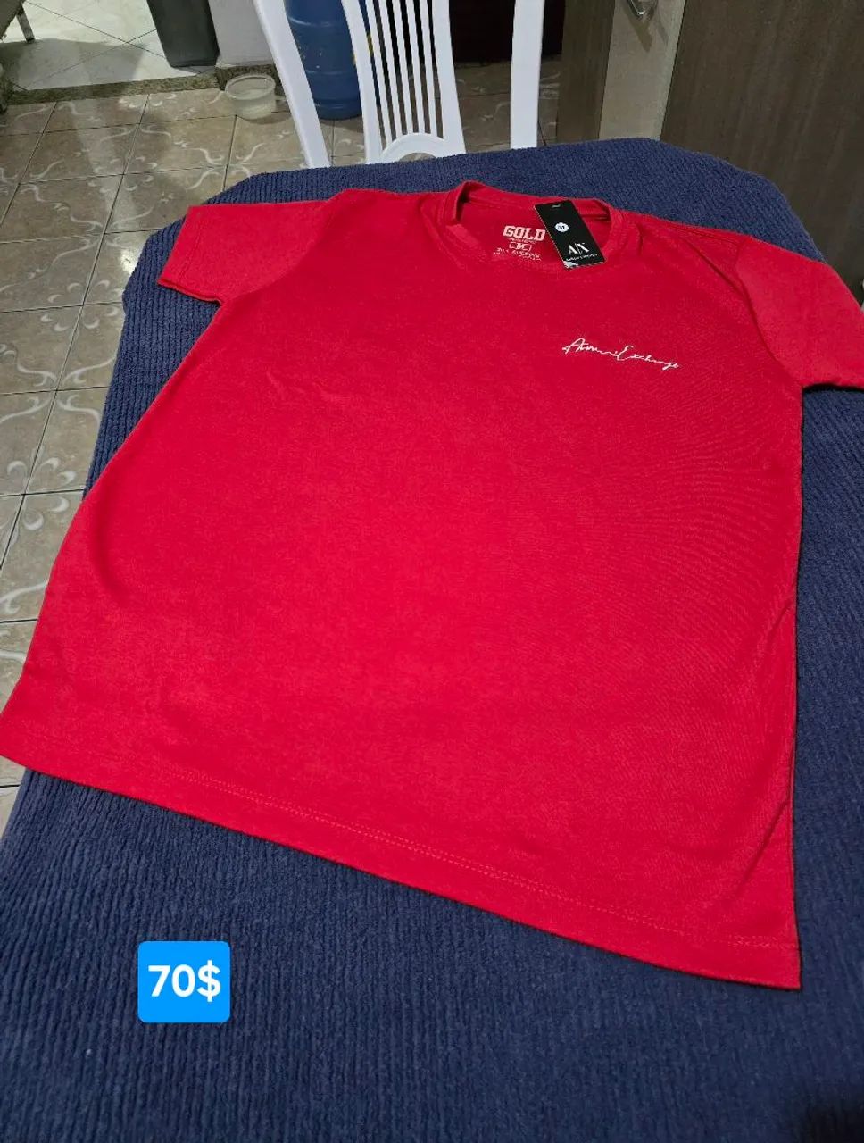Camisa Grife peruana elastano da Armani Exchange M 