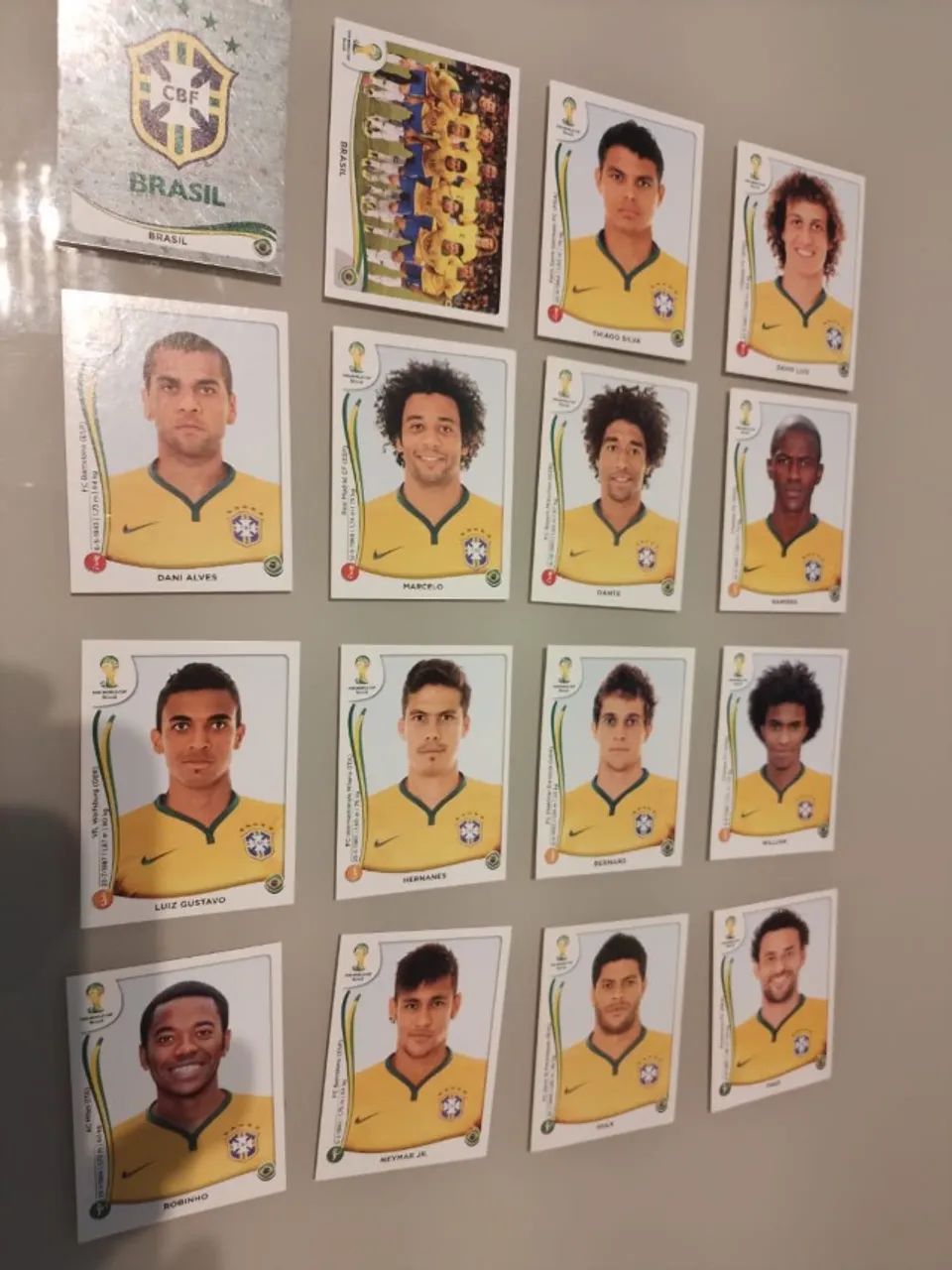 Figurinhas diversas seleção brasileira