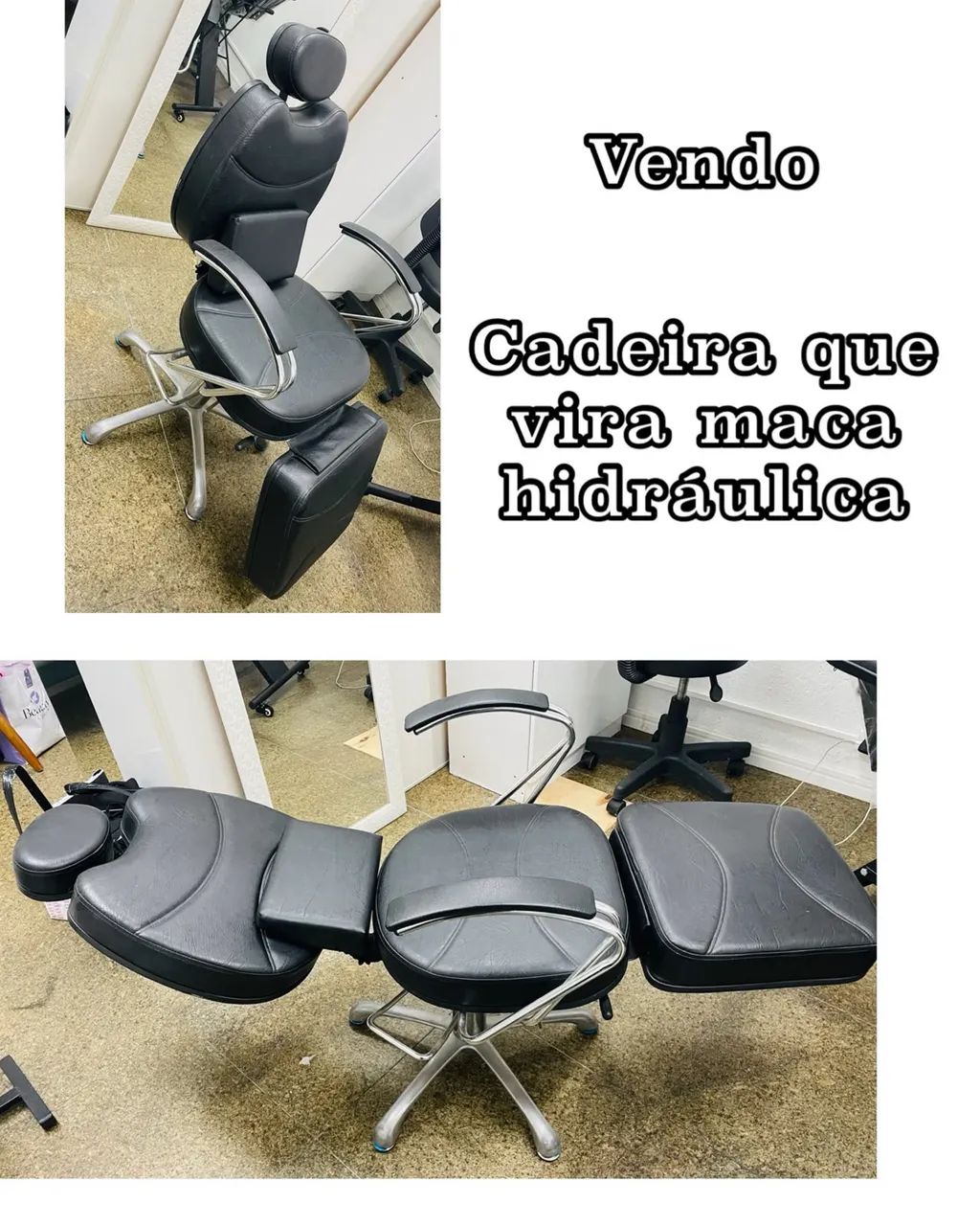 Maca / Cadeira Hidráulica Profissional - Excelente Estado! - Foto 3