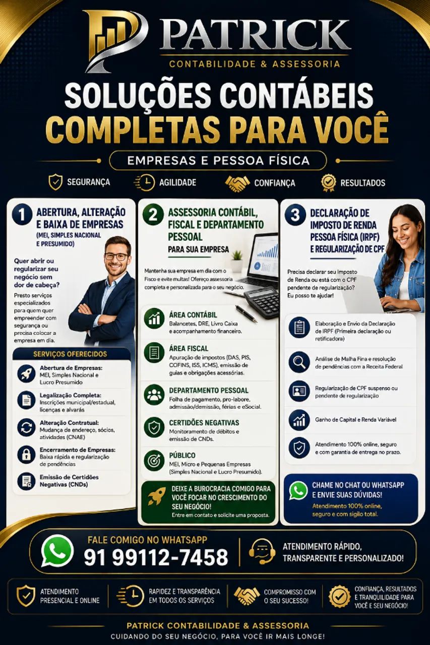 Contador | Serviços contábeis.