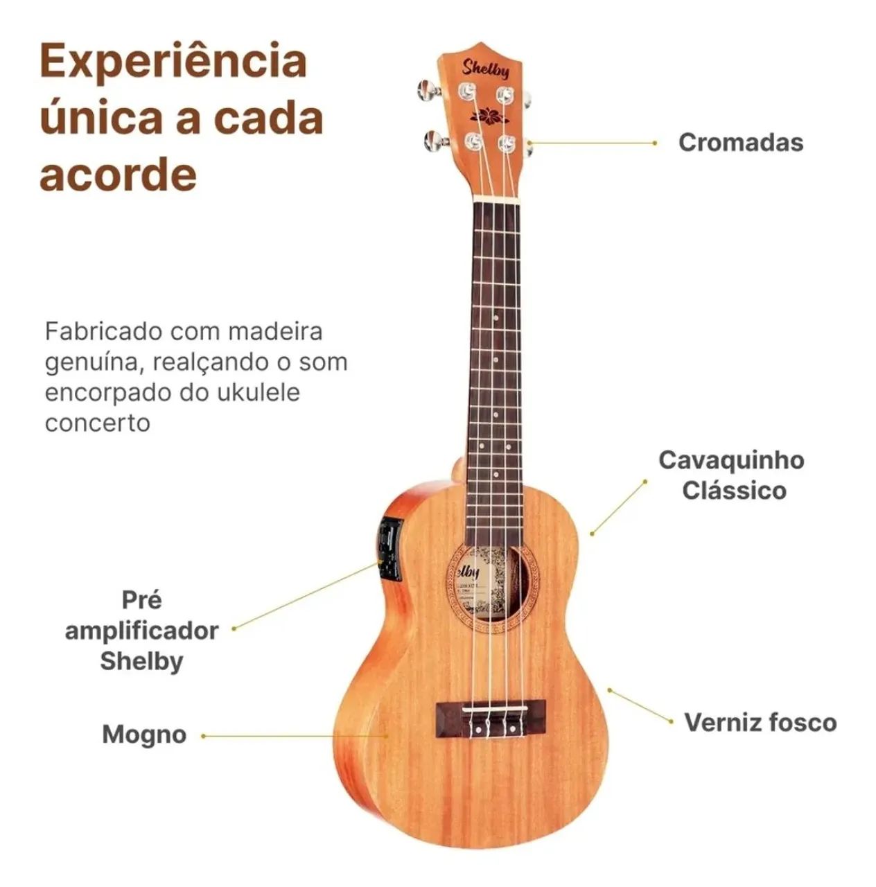 UKULELE com pré Amplificador  - Foto 2