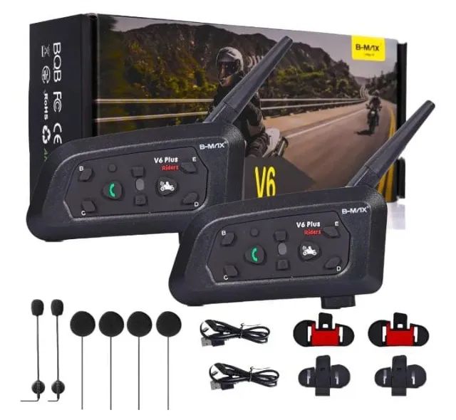 KIT 2 Intercomuncadores para capacete V6 + ? + Smartwatch de  BRINDE - Foto 2