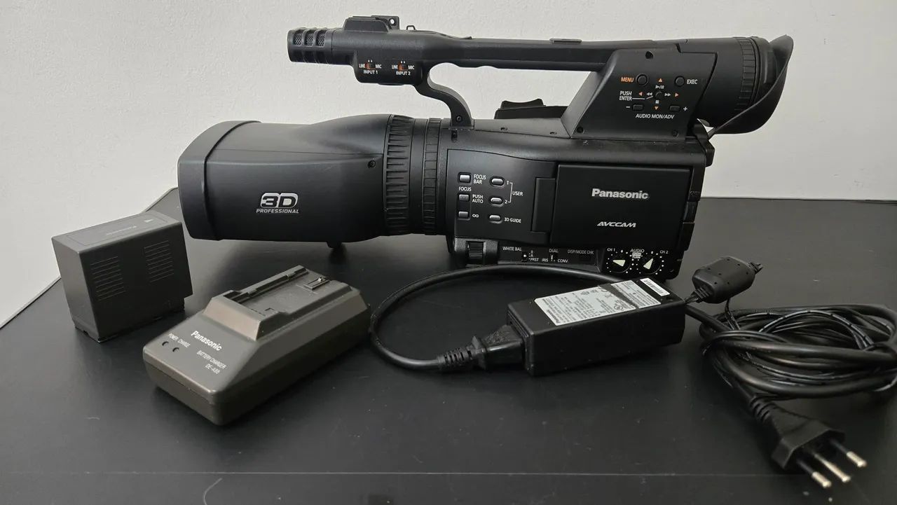 Câmera 3d Panasonic Ag-3da1p Preto