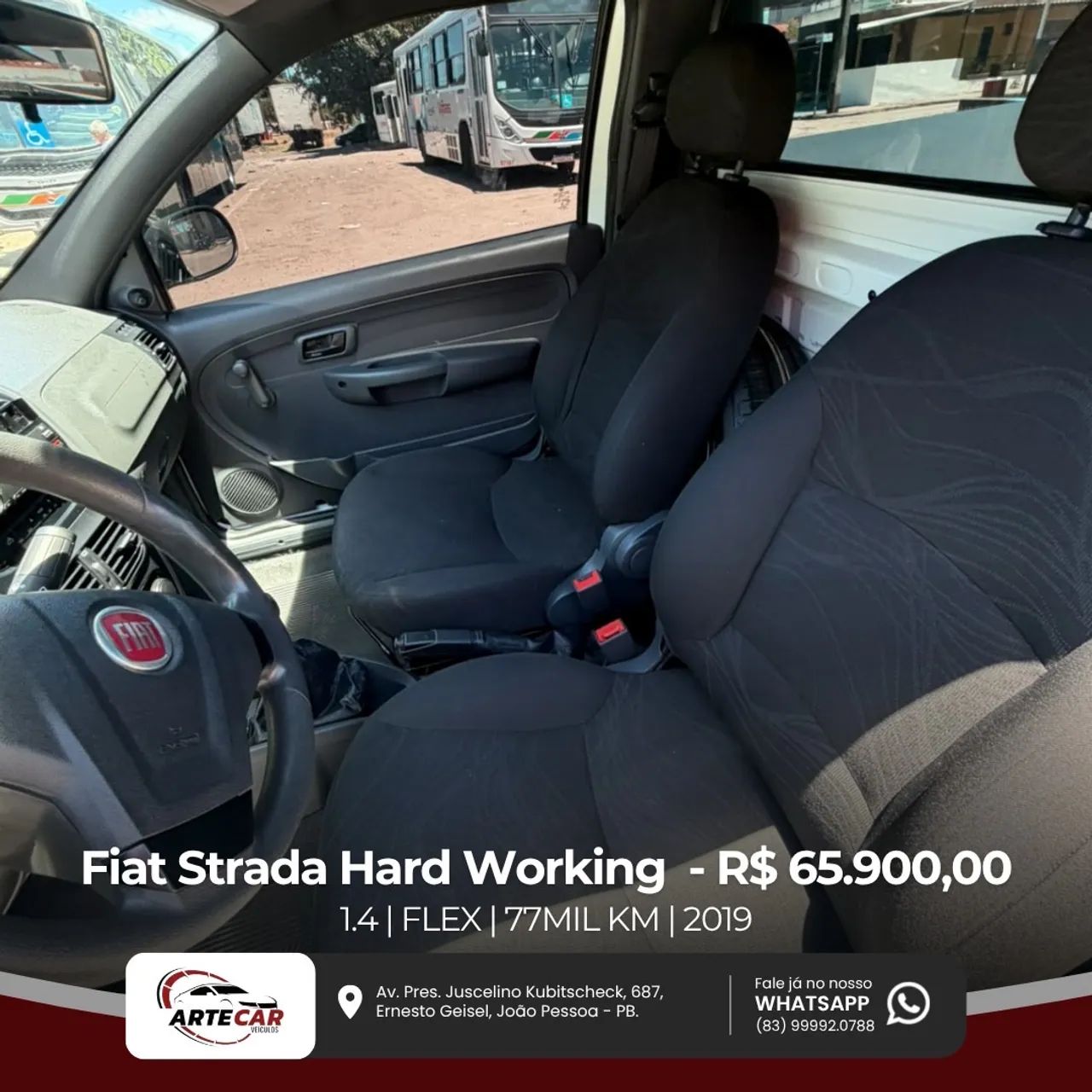 Fiat Strada Working Hard 1.4 Fire Flex 8V CS 2019 - Foto 2