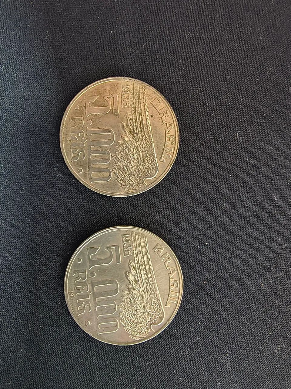 Lote de 2 moedas 5000 reis 1936 - Foto 2
