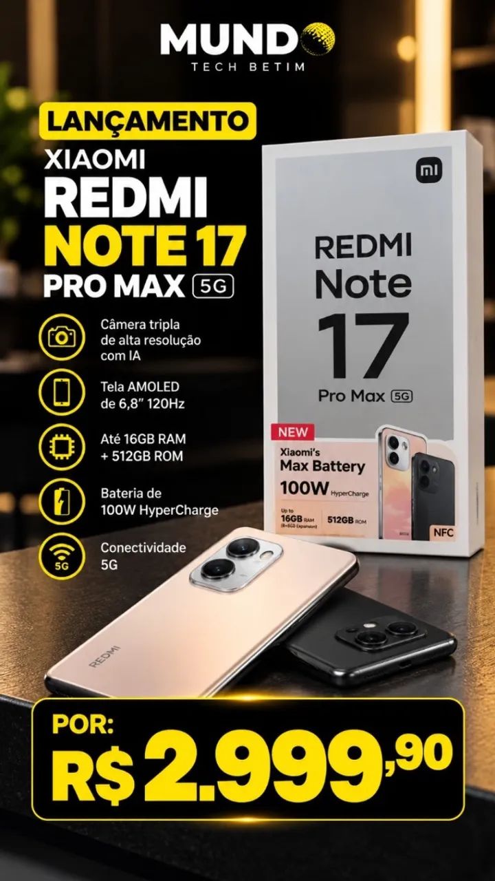 REDMI note 17 pro max 512GB