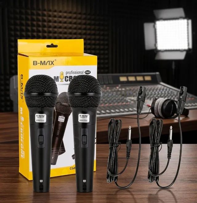 Microfones Dinâmicos (Kit com 2) com Cabos de 2,5 metros - Foto 5