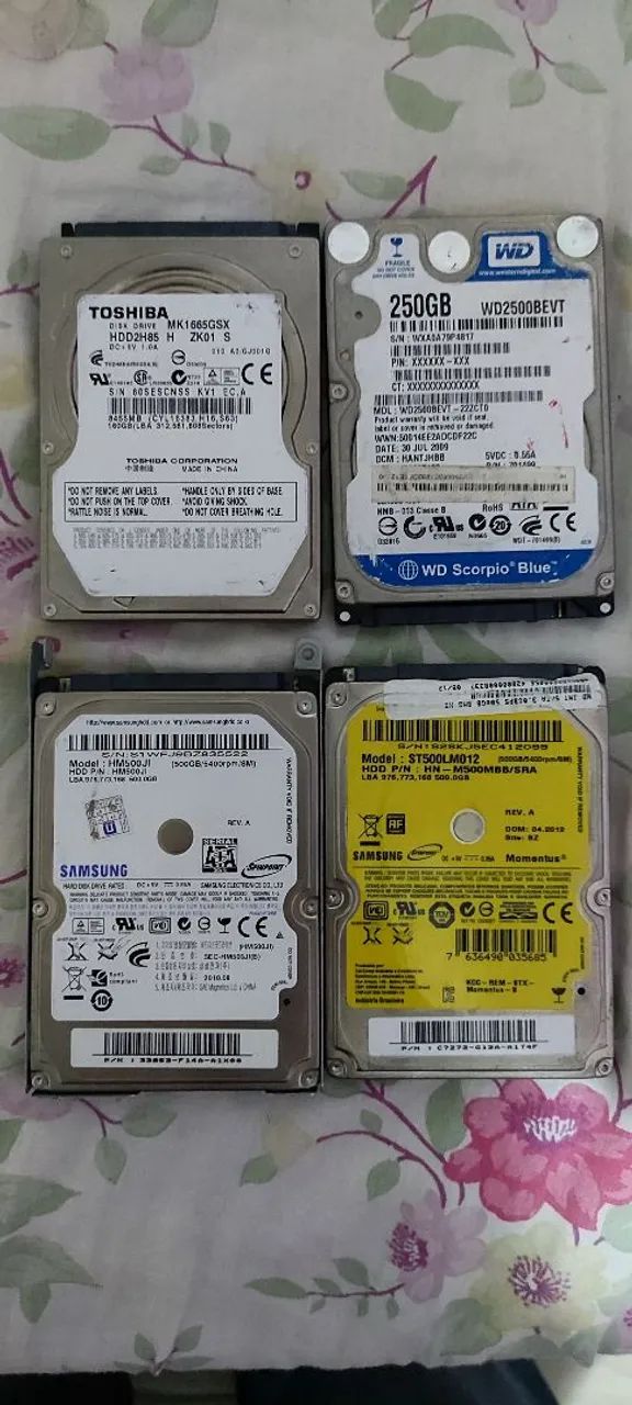 HD e memória DDR3 notebook 