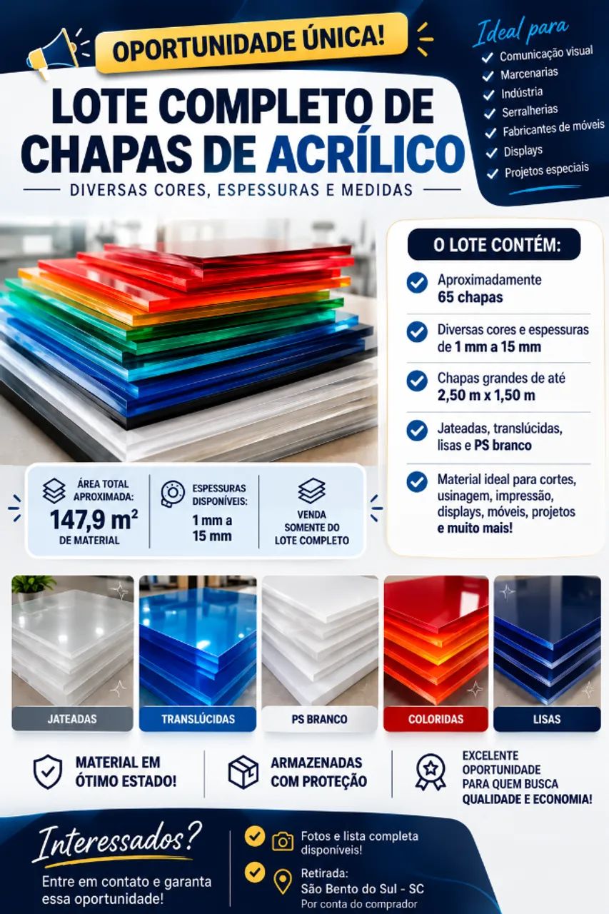 Chapas de acrílico
