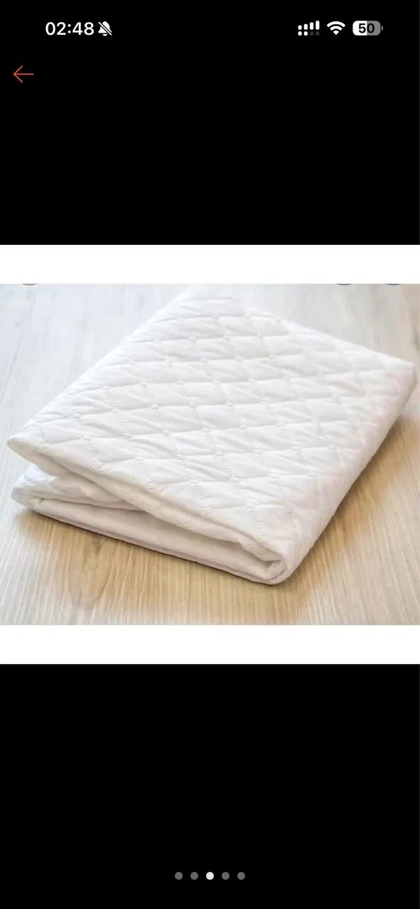 Kit de 4 lençóis com elástico para berço portátil  - Foto 2