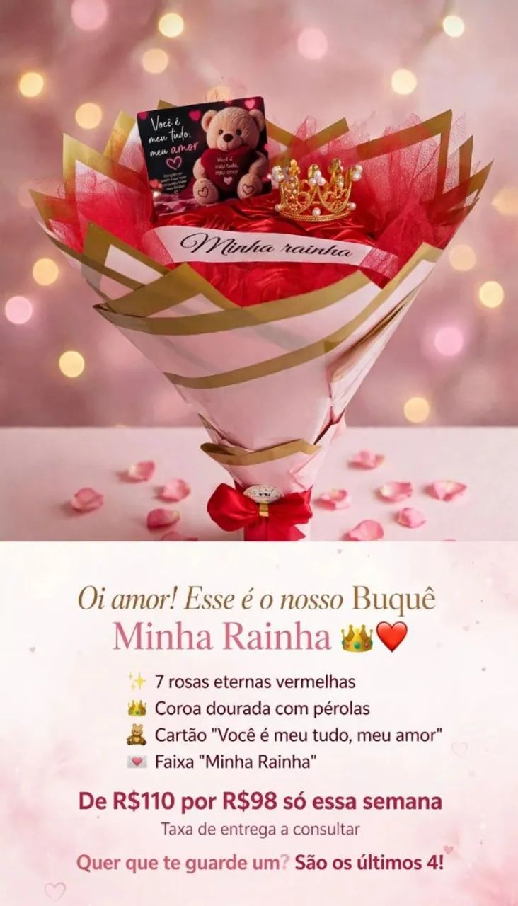 Buquê de rosas eternas 