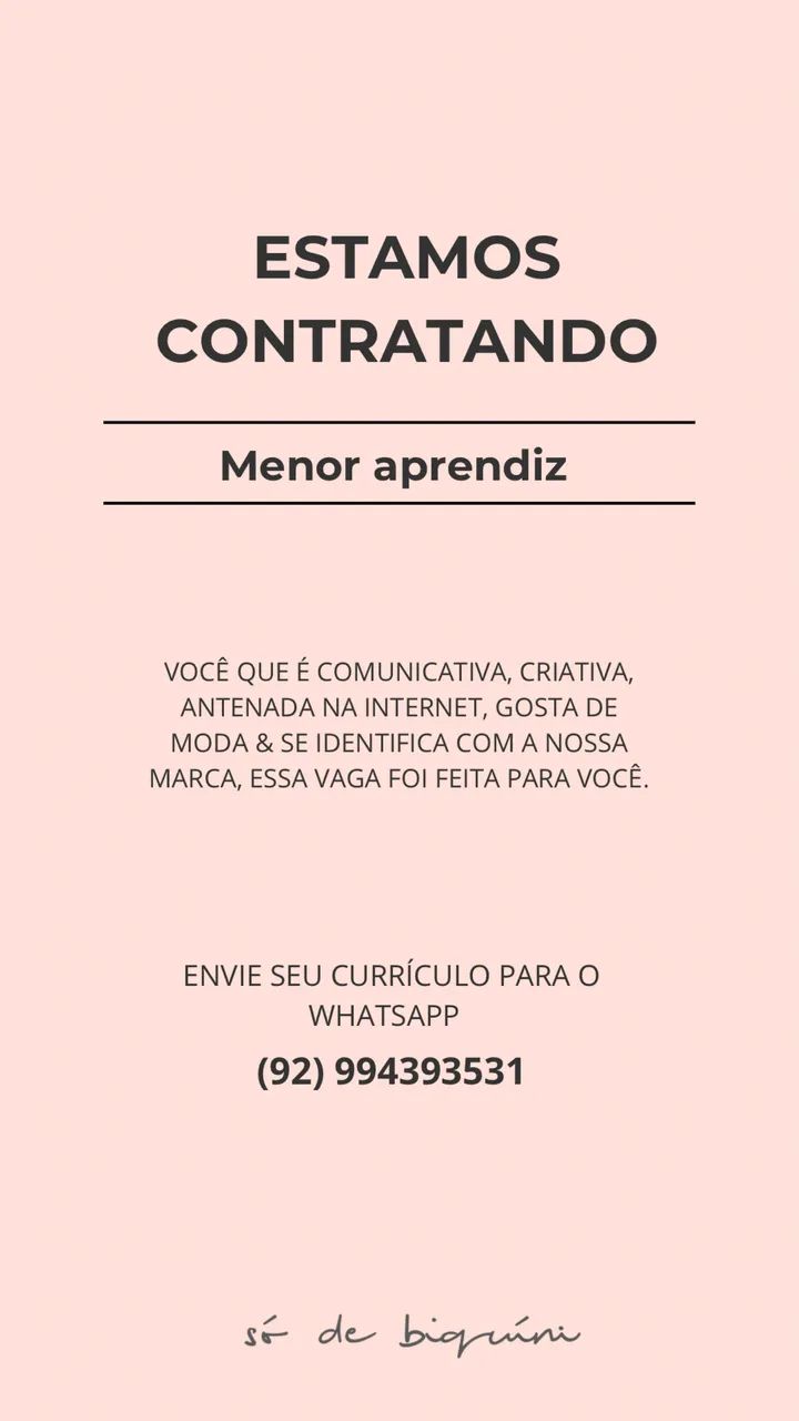 Vaga de emprego 