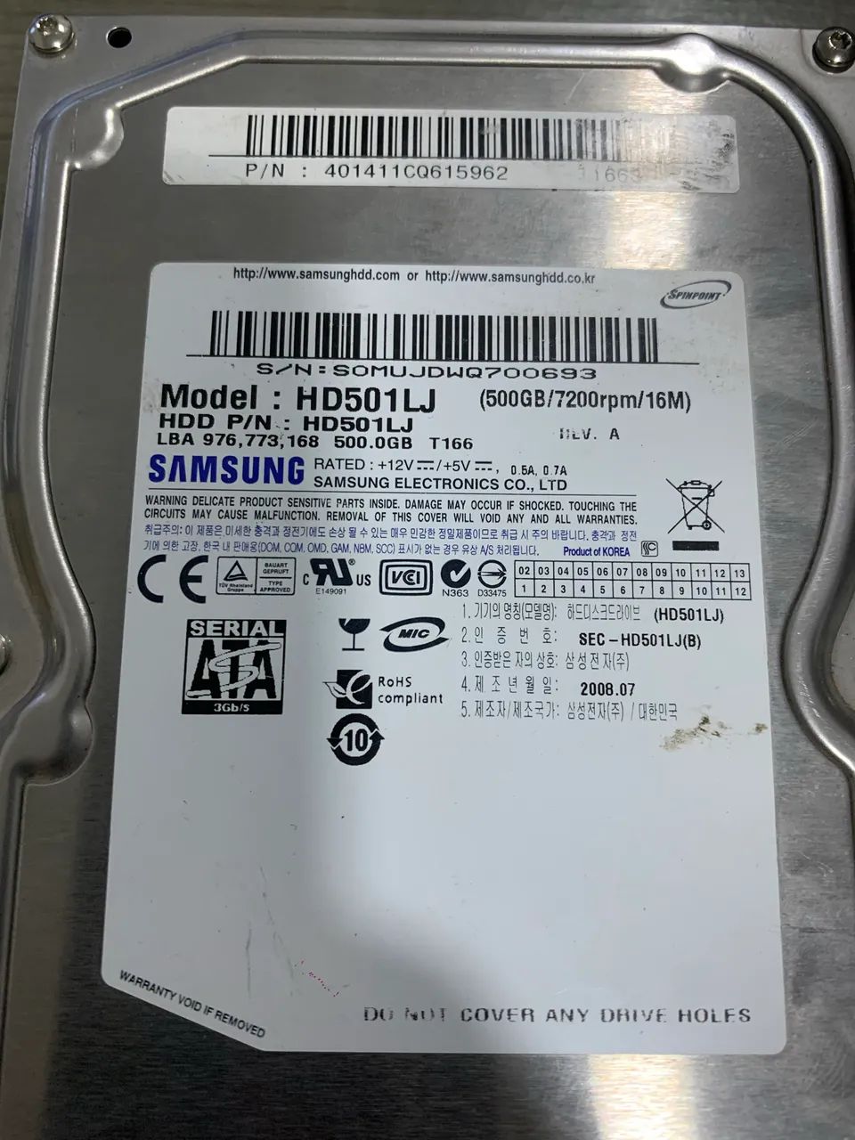 01 HD de 500gb