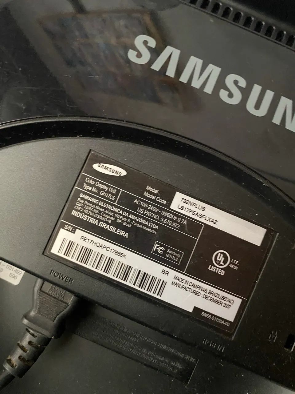 Monitor Samsung SyncMaster 732N Plus