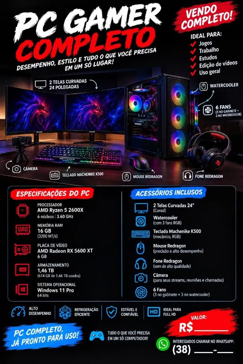 Computador Rayzen 5 - Foto 5