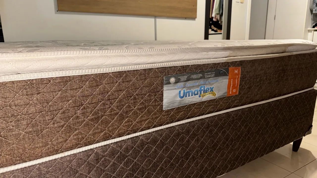 Cama box completa Queen Size (base dupla + colchão) - Foto 2