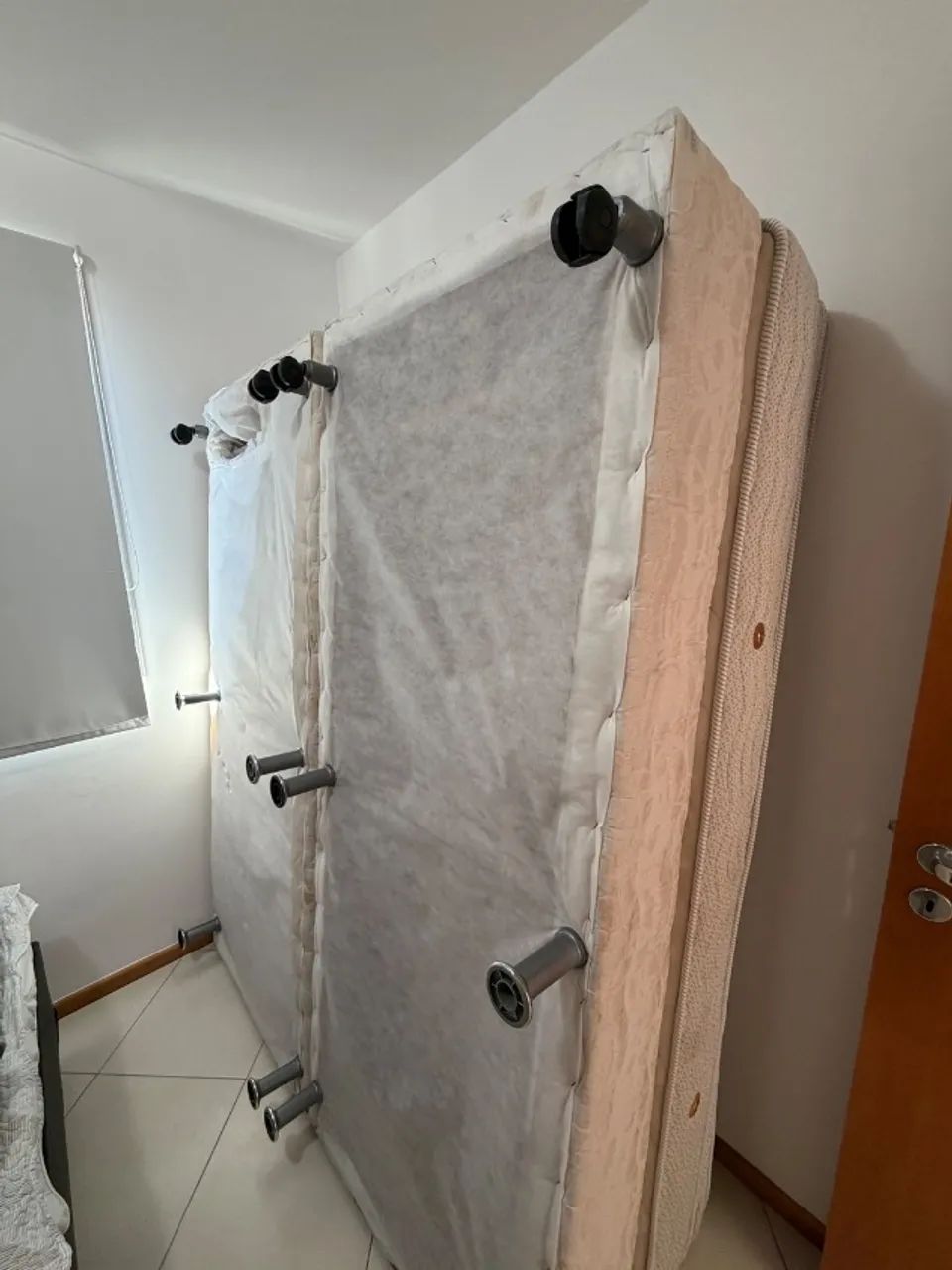 Cama Queen Ortobom Completa - Base + Colchão - Foto 3