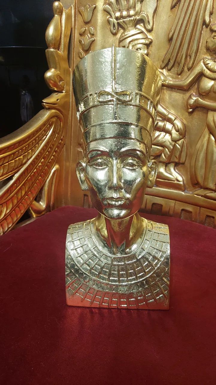 Nefertiti Egito Ouro Resina - Foto 2