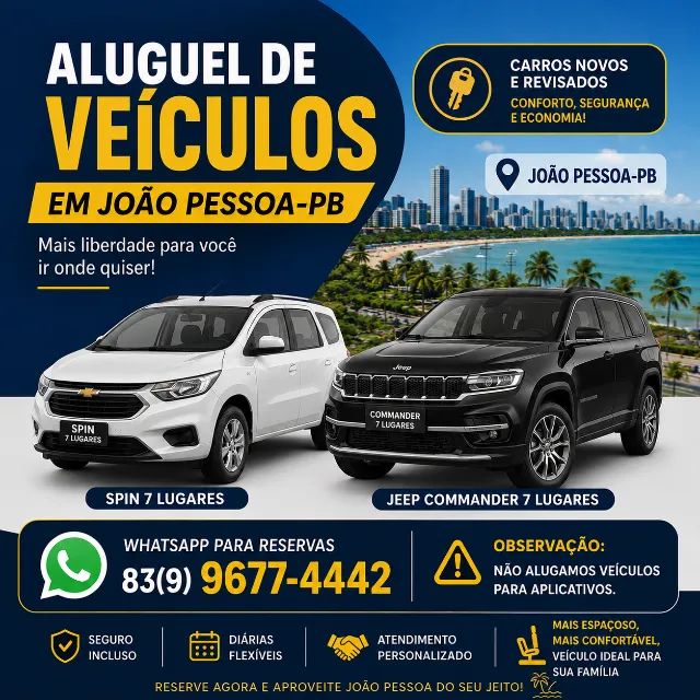 Aluguel de veiculos 7 lugares