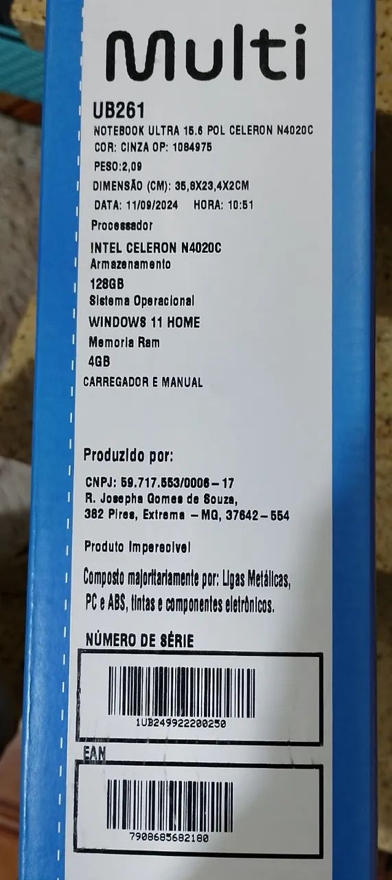 Notebook Ultra 15.6 Pol Intel Celeron Cinza novissimo - Foto 2