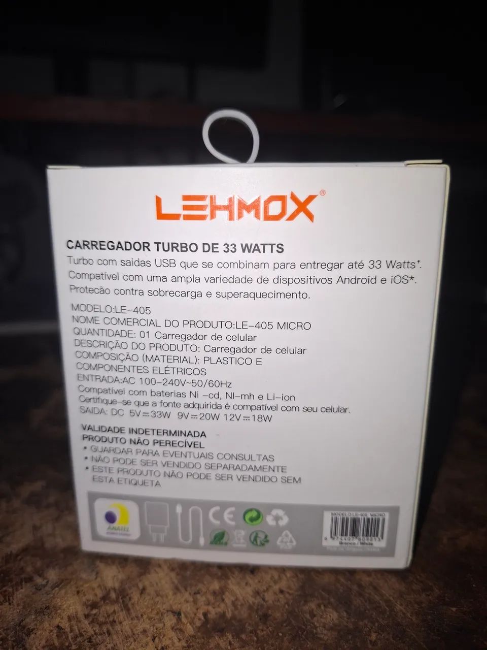 Carregador Lehmox 33w com cabo usb - Foto 2