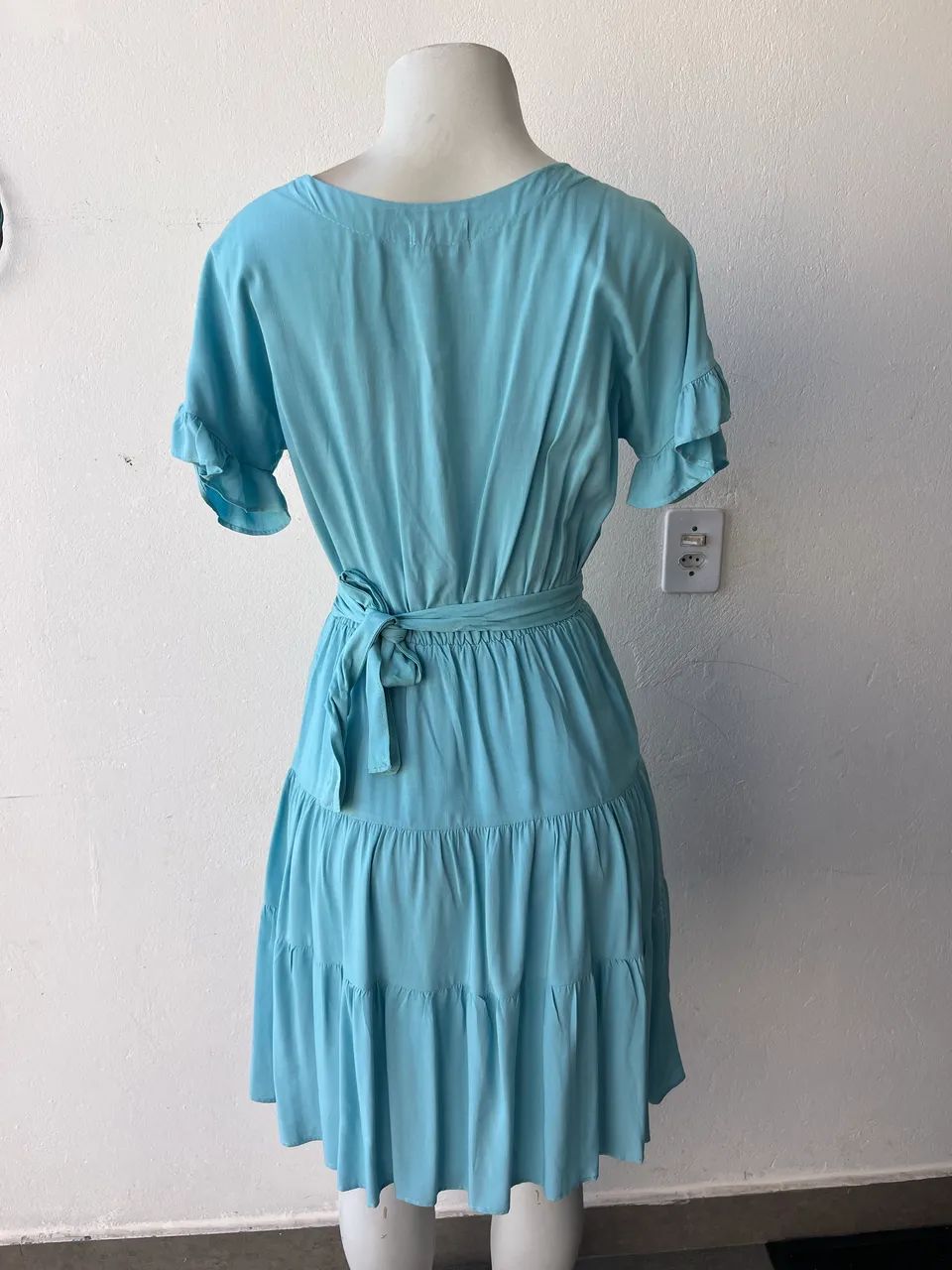 Vestido godê azul tiffany  - Foto 2