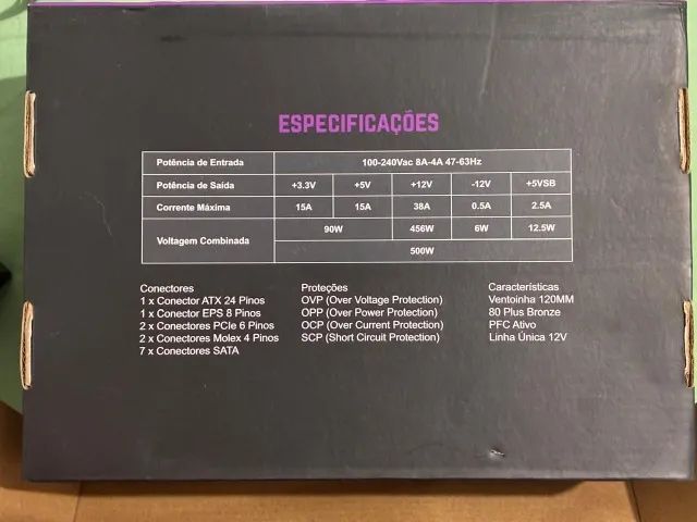 Fonte Mancer 500w 80 plus  - Foto 4
