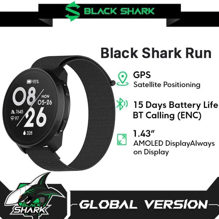 Smartwatch Black Shark Run GPS NOVO!