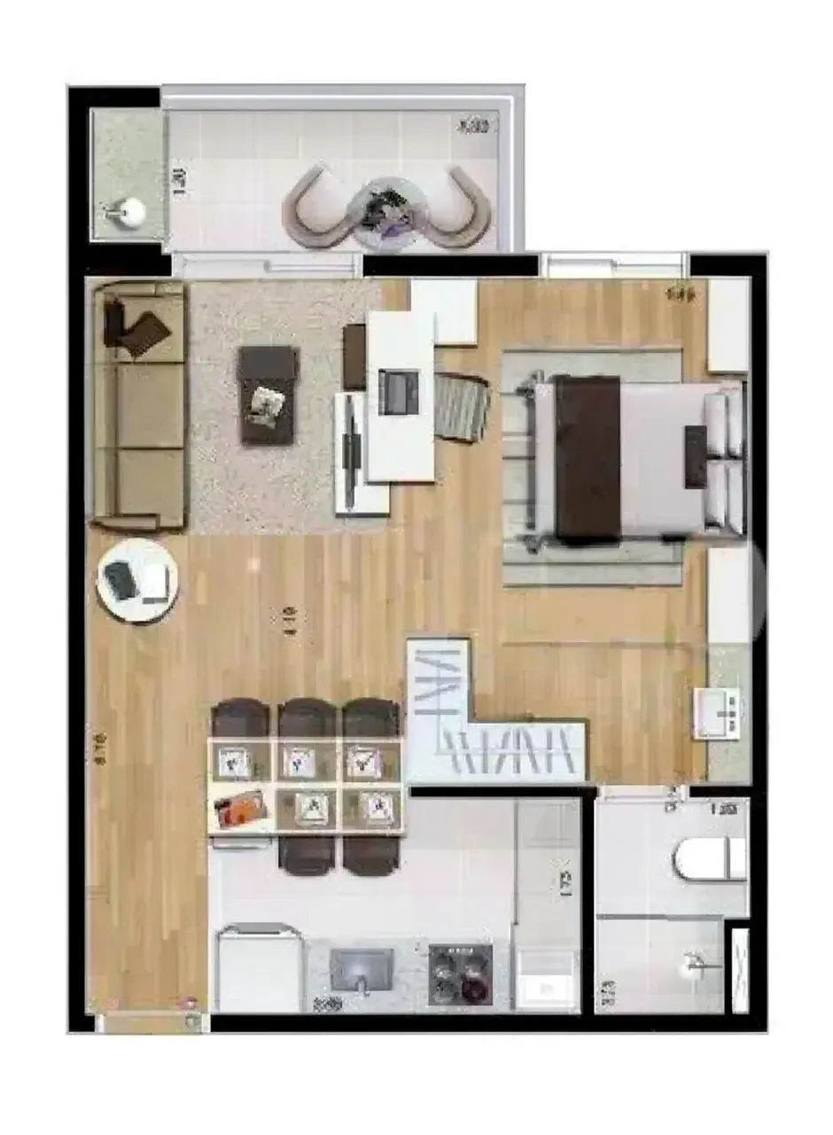 PLANTA 42m²