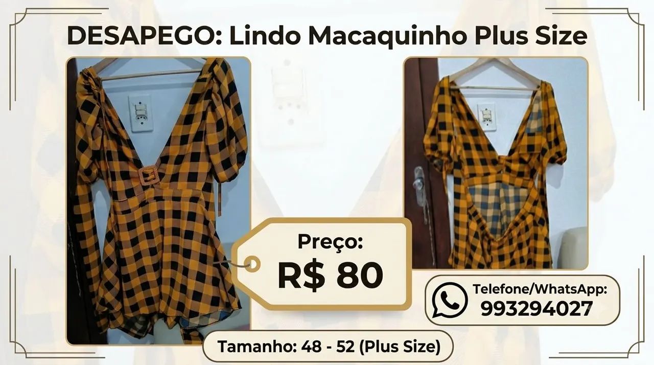 Desapego macaquinho Plus size  - Foto 2