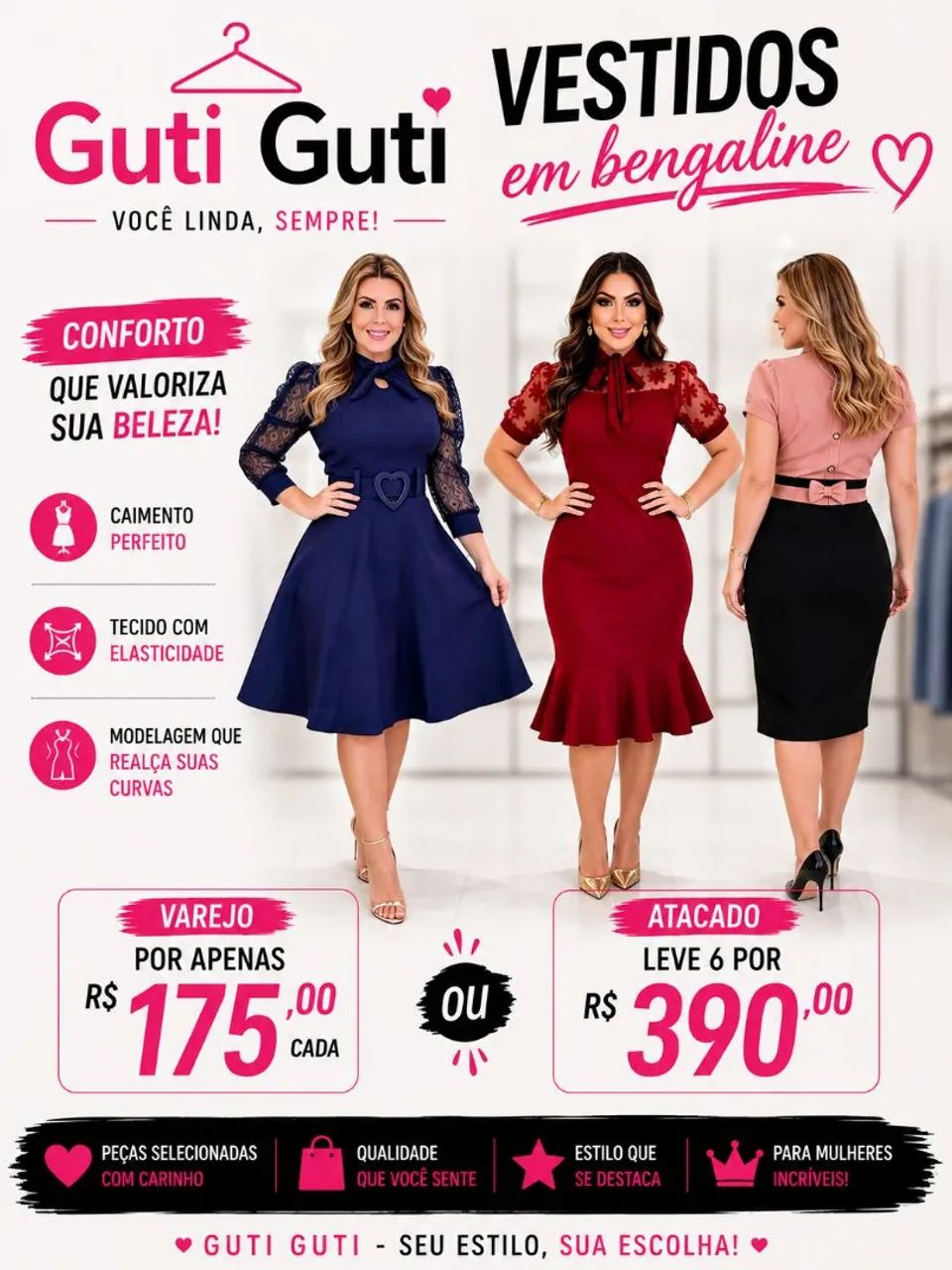Atacado 06 Vestidos por 