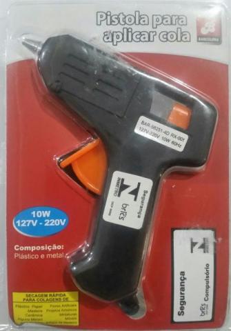Pistola para aplicar Cola Quente com 1 refil, refil com 12 colas