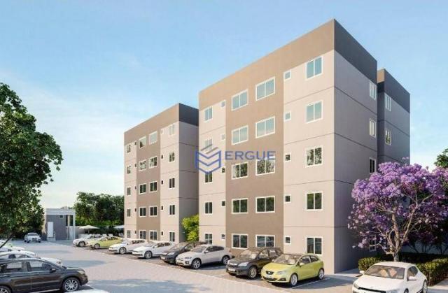 Apartamento com 2 dormitórios à venda, 47 m² por r$ 130.990 - centro - caucaia/ce