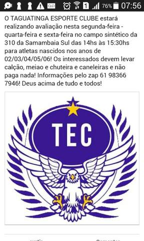 Oportunidade para atleta futebol